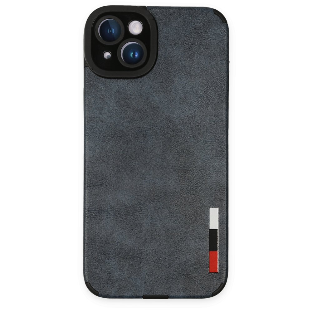  iPhone 14 Plus Kılıf Loop Deri Silikon - Lacivert