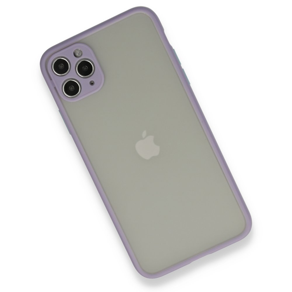  iPhone 12 Pro Max Kılıf Montreal Silikon Kapak - Mor