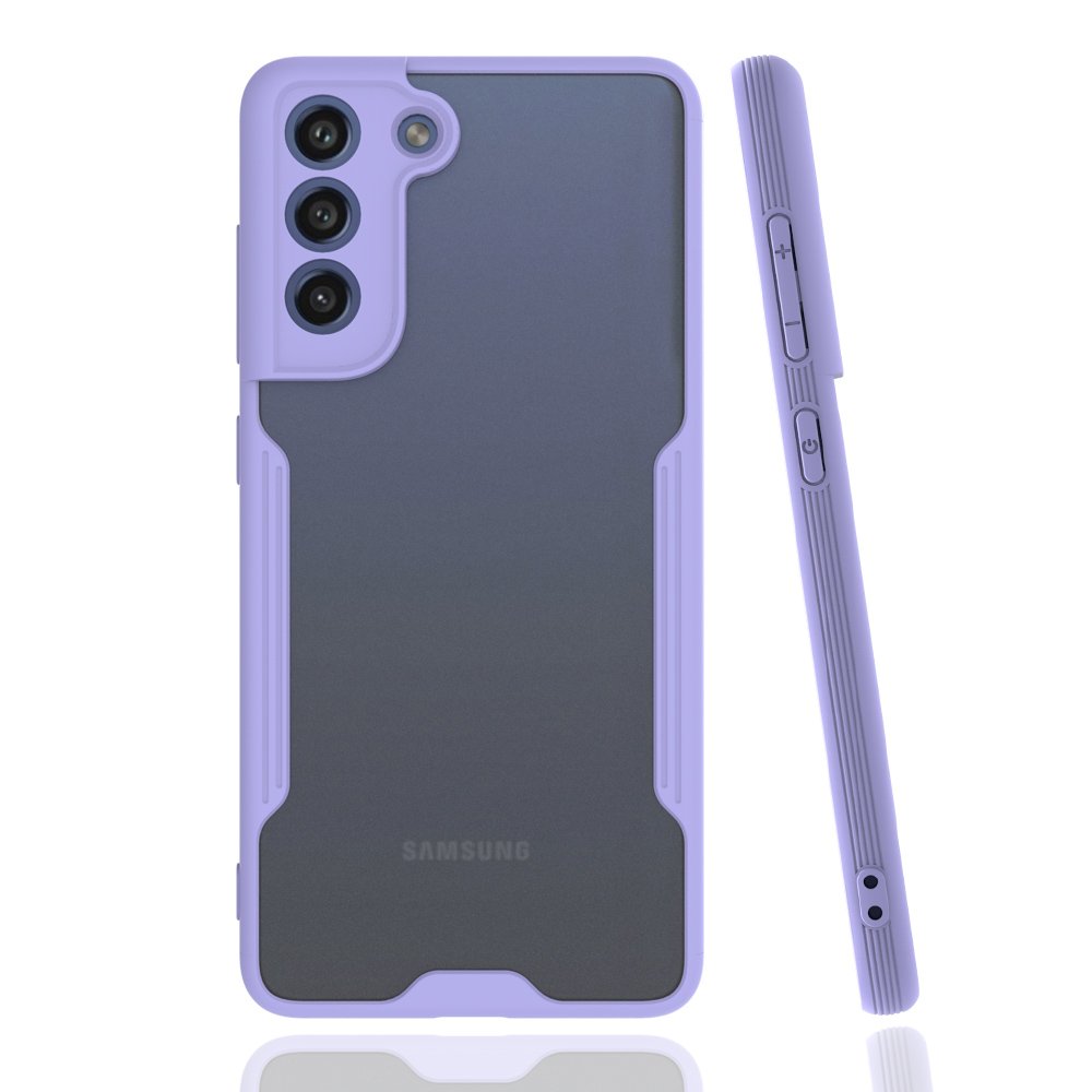  Samsung Galaxy S21 FE Kılıf Platin Silikon - Lila