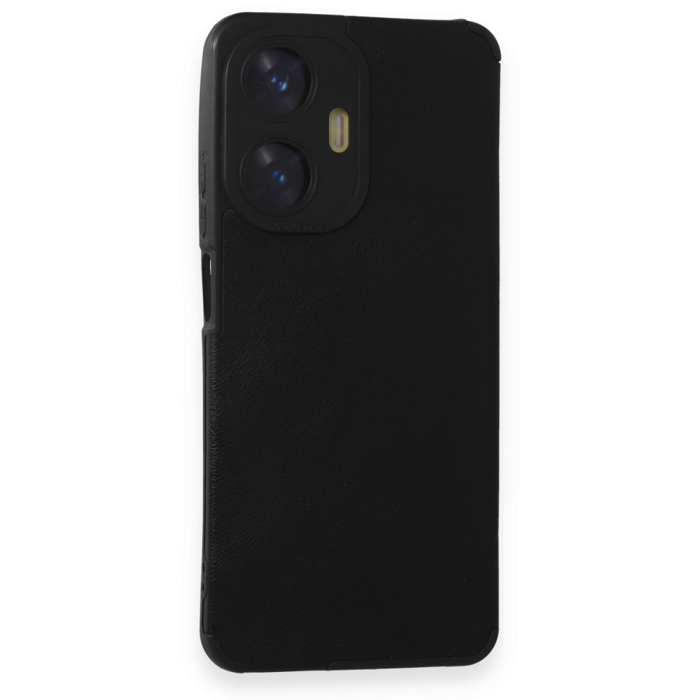 Realme C55 Kılıf Loop Deri Silikon - Siyah Realme C55 Kılıf Loop Deri Silikon - Siyah