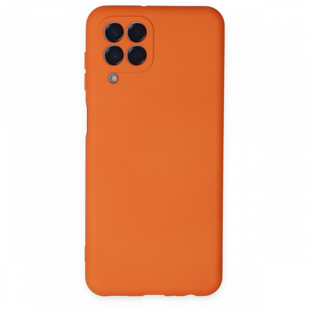  Samsung Galaxy M33 Kılıf Nano içi Kadife Silikon - Turuncu