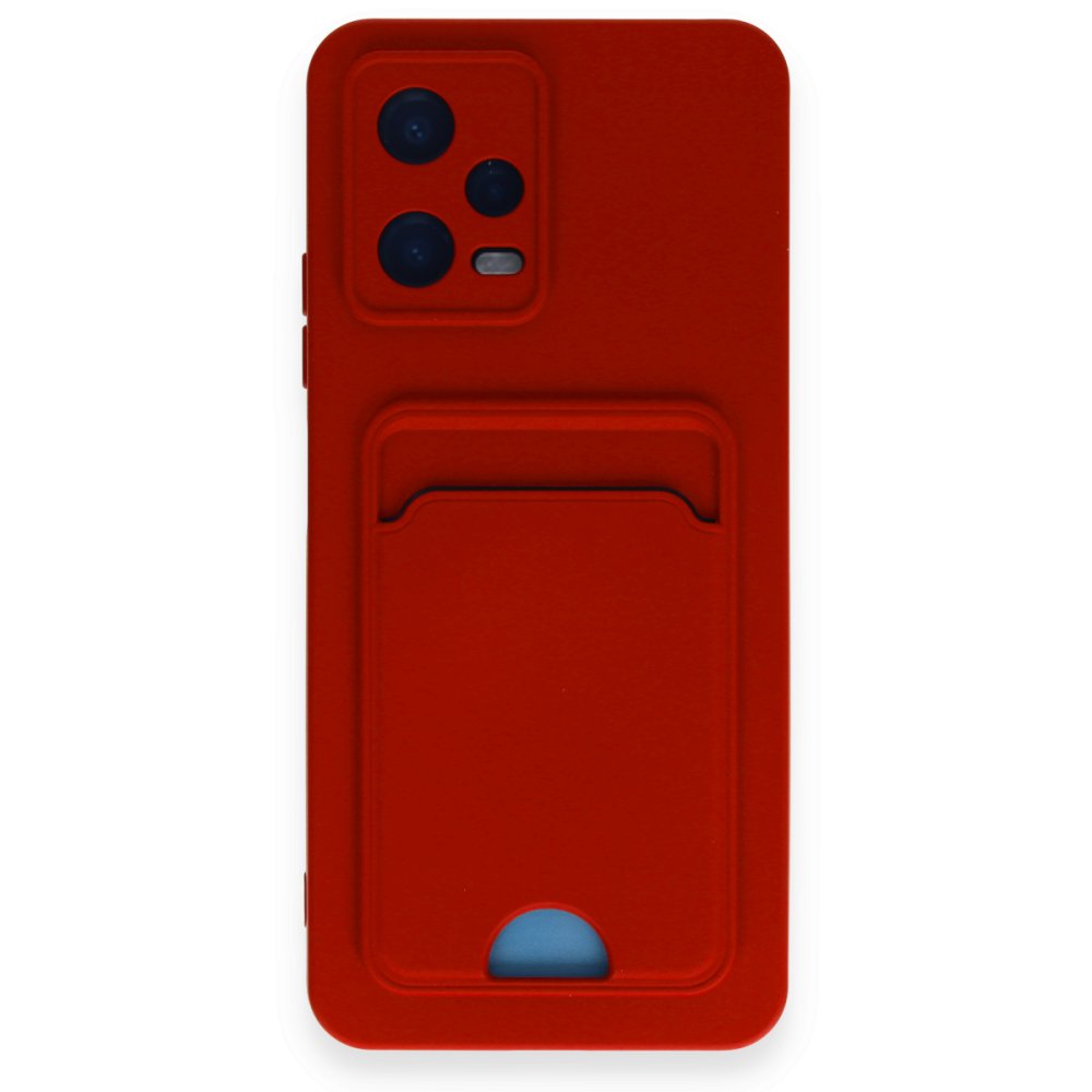  Xiaomi Poco X5 5G Kılıf Kelvin Kartvizitli Silikon - Kırmızı