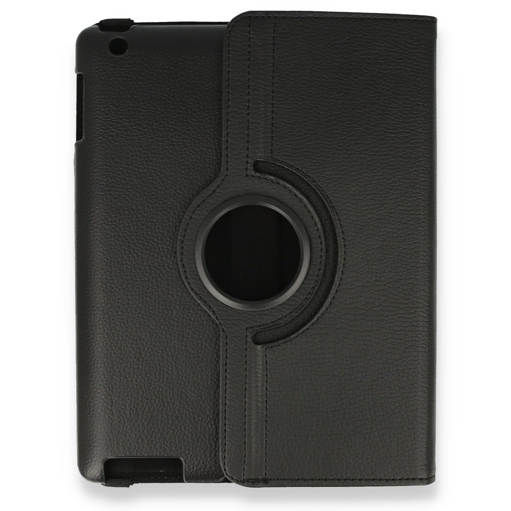  iPad 2 9.7 Kılıf 360 Tablet Deri Kılıf - Siyah