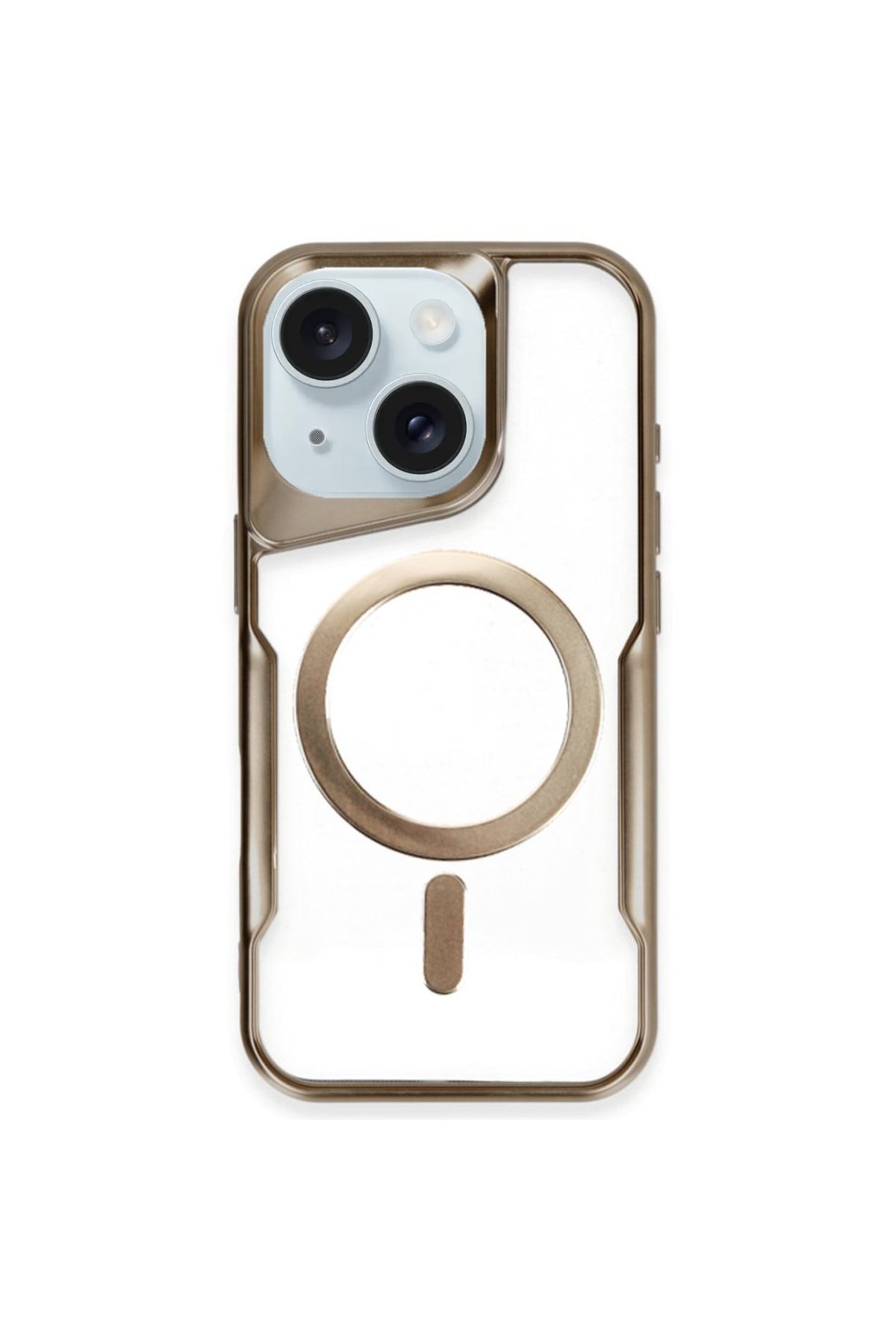 iPhone 15 Kılıf Boyi Magsafe Silikon Kapak - Kahverengi iPhone 15 Kılıf Boyi Magsafe Silikon Kapak - Kahverengi