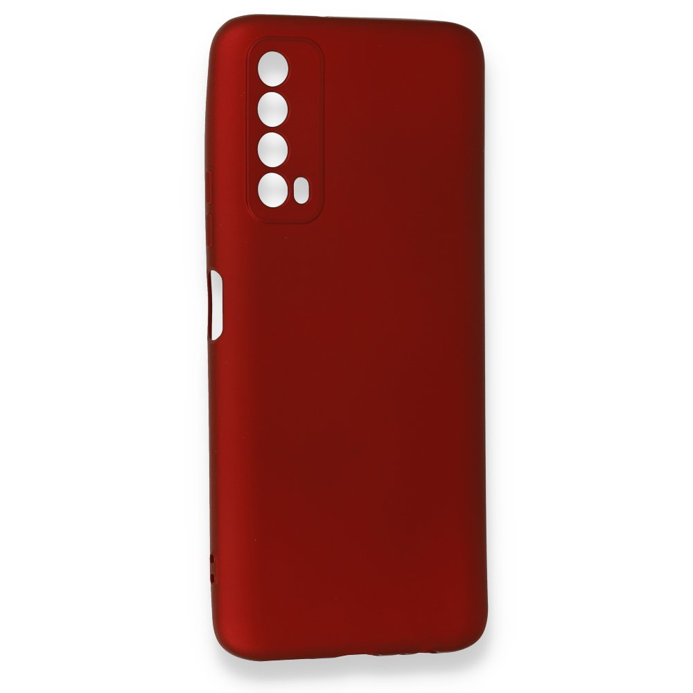Huawei P Smart 2021 Kılıf First Silikon - Bordo  Huawei P Smart 2021 Kılıf First Silikon - Bordo