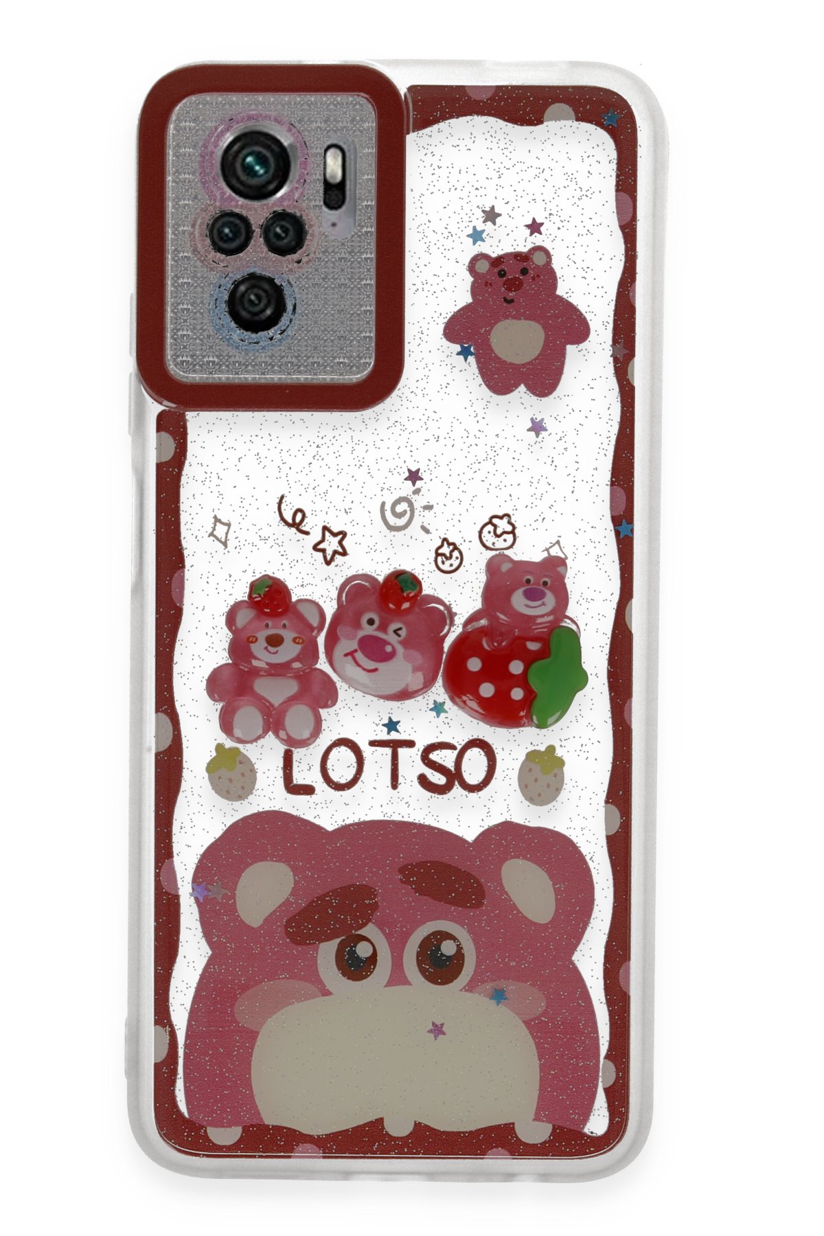 Redmi Note 10S Kılıf Sweet Desenli Silikon Kapak - Pembe