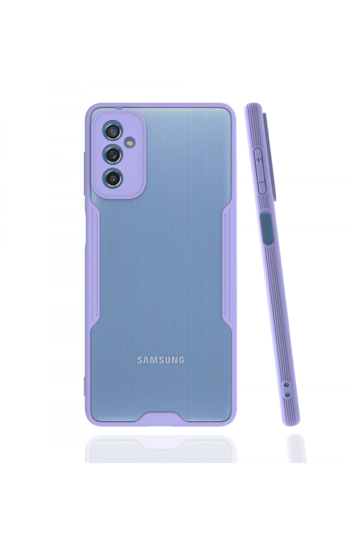  Samsung Galaxy M52 5G Kılıf Platin Silikon - Lila