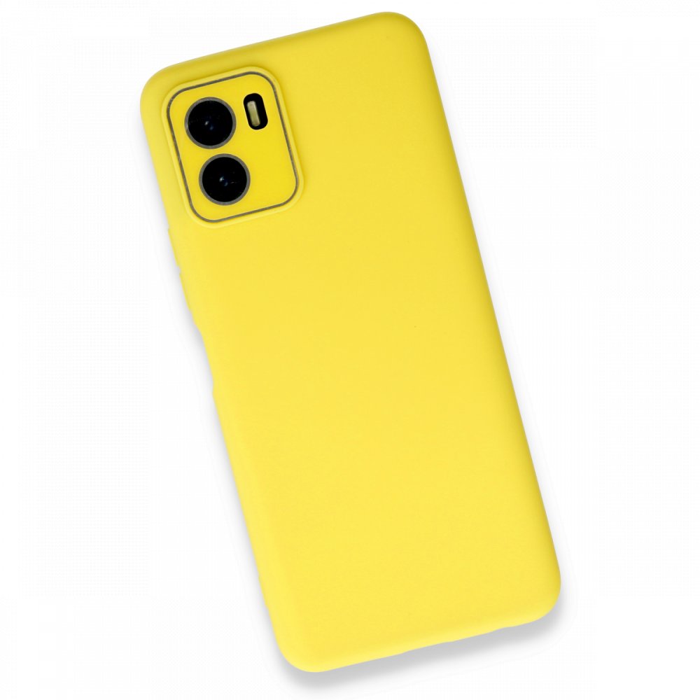  Vivo Y15S Kılıf Lansman Glass Kapak - Sarı