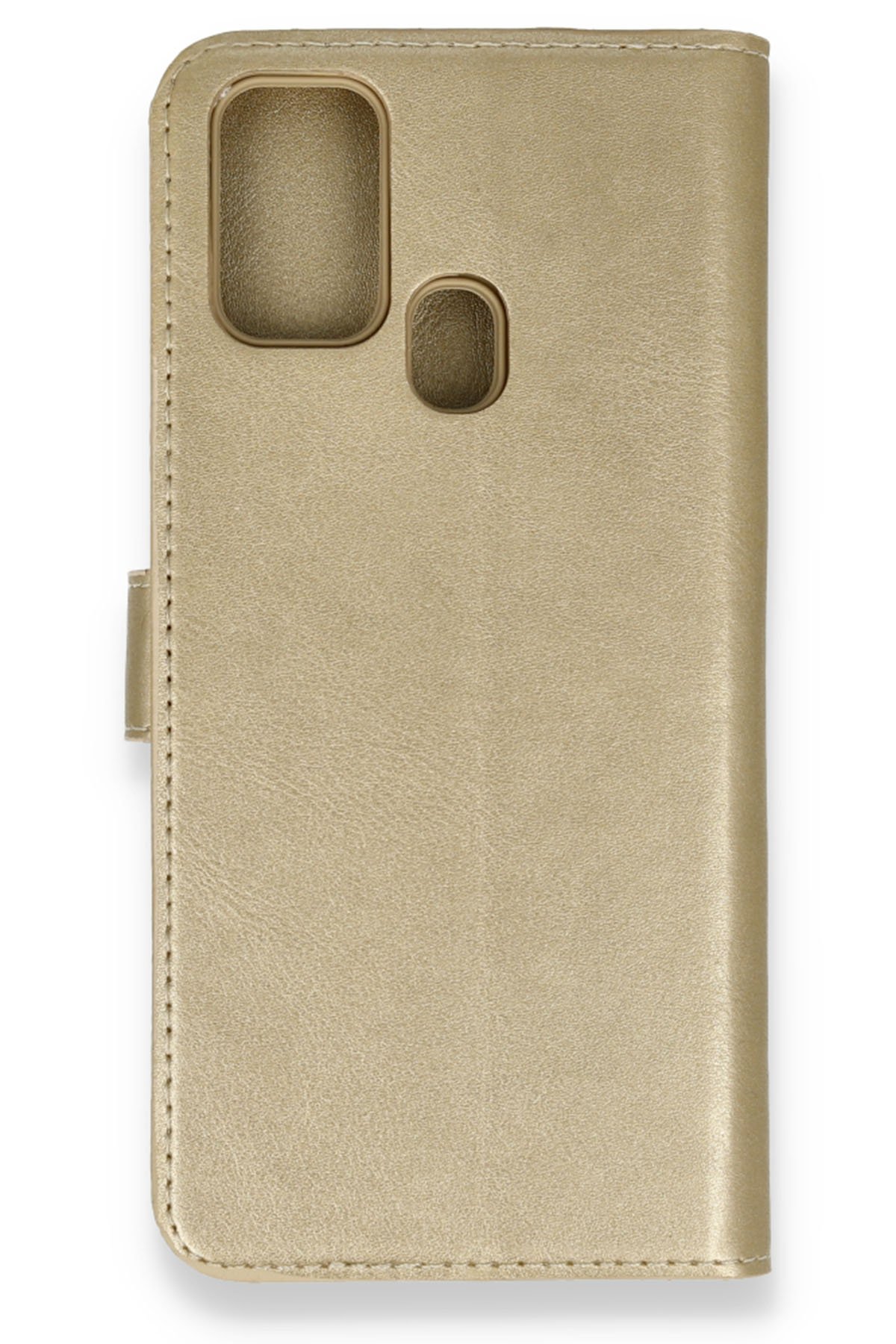  Samsung Galaxy M31 Kılıf Trend S Plus Kapaklı Kılıf - Gold