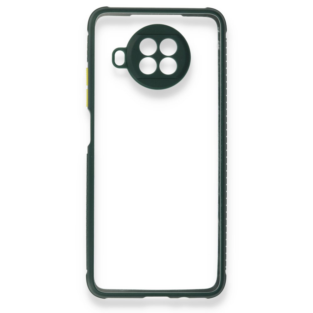 Xiaomi Mi 10T Lite Kılıf Miami Şeffaf Silikon - Koyu Yeşil  Xiaomi Mi 10T Lite Kılıf Miami Şeffaf Silikon - Koyu Yeşil