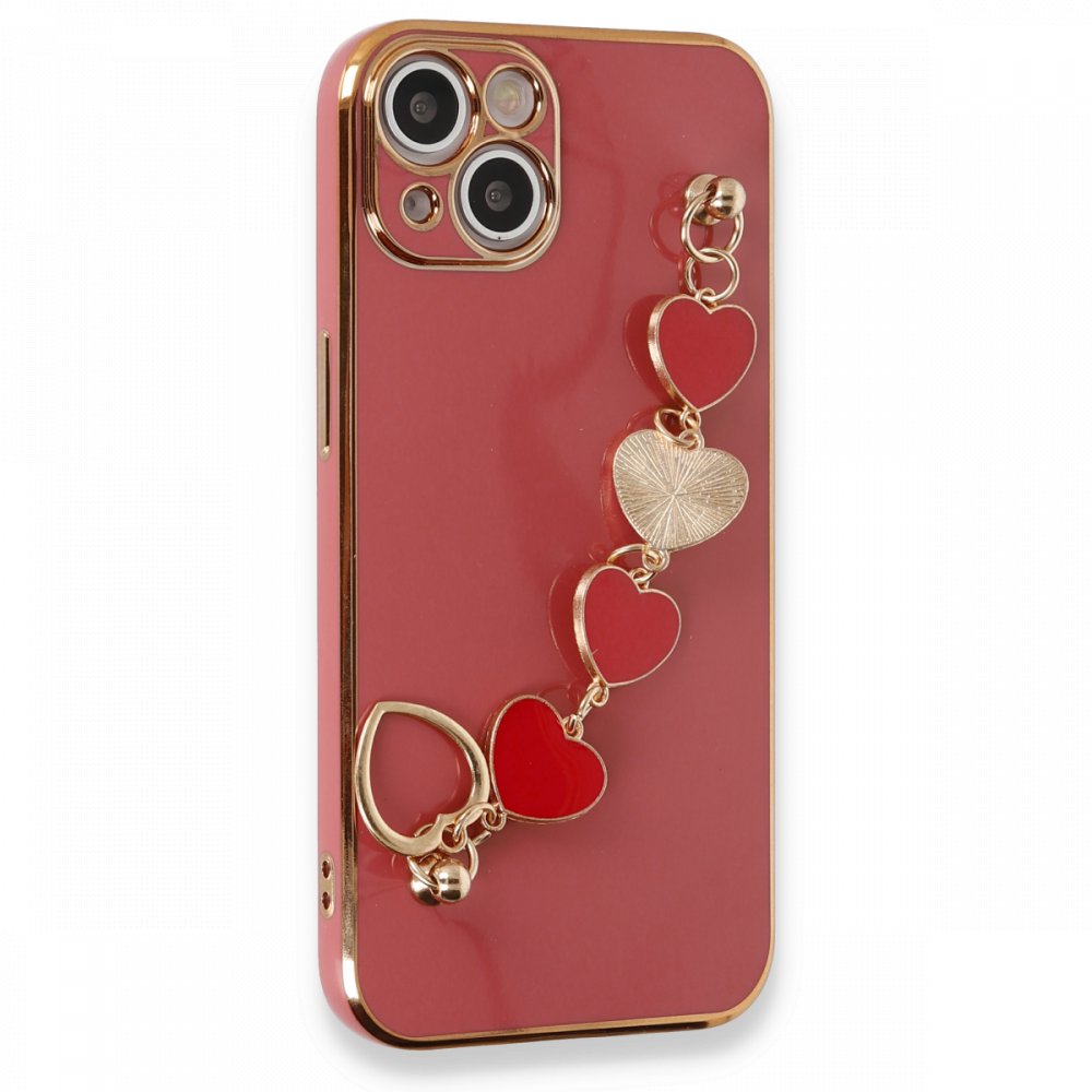  iPhone 13 Kılıf Esila Silikon - Kırmızı