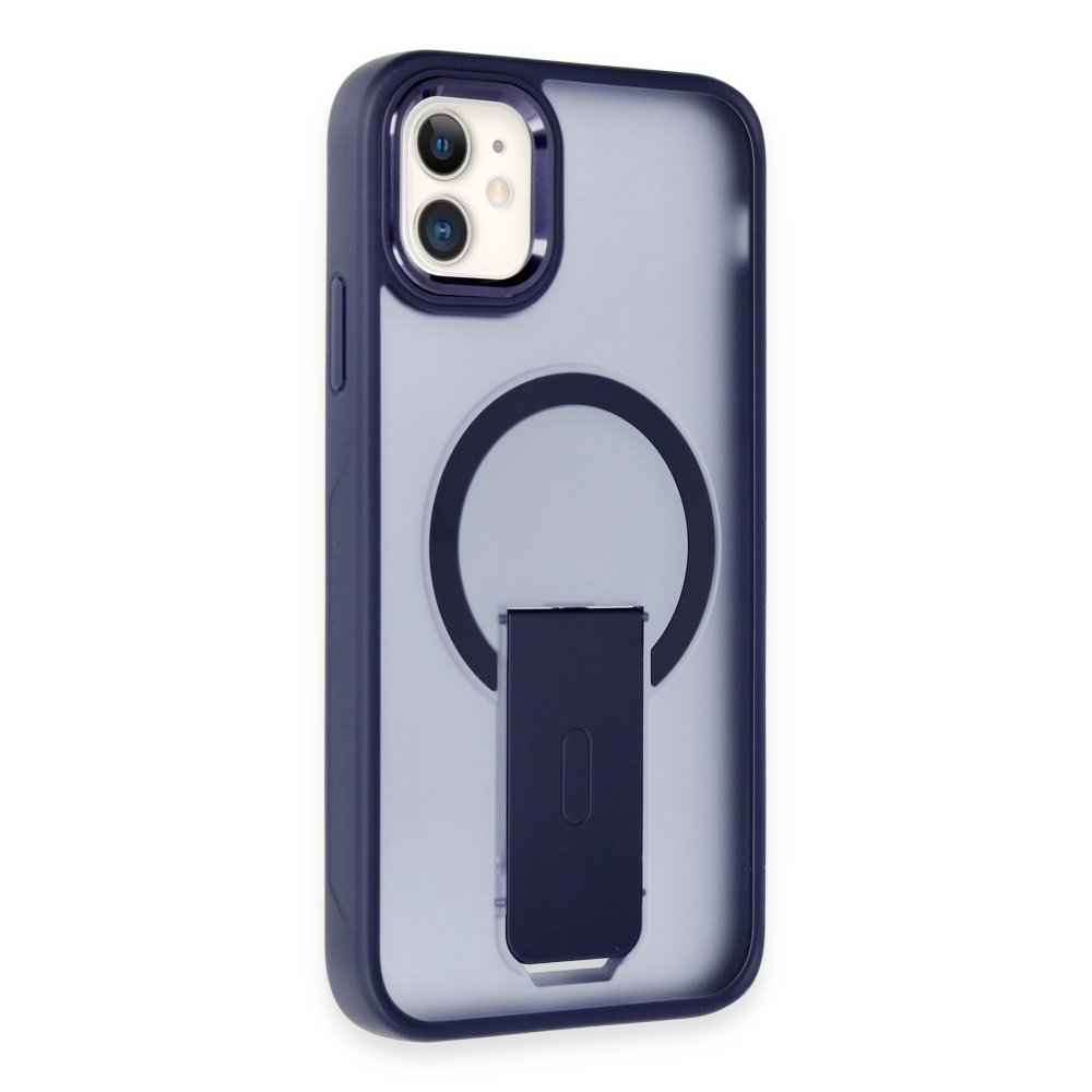  iPhone 11 Tork Magsafe Standlı Kapak - Lacivert