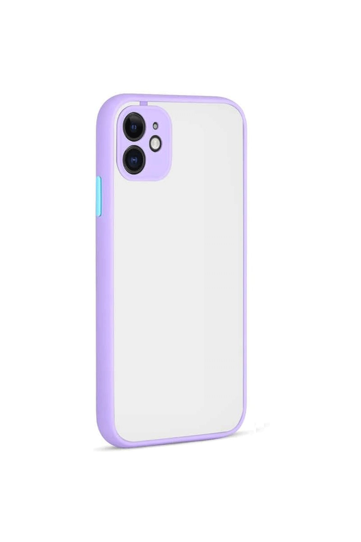  iPhone 12 Kılıf Montreal Silikon Kapak - Mor