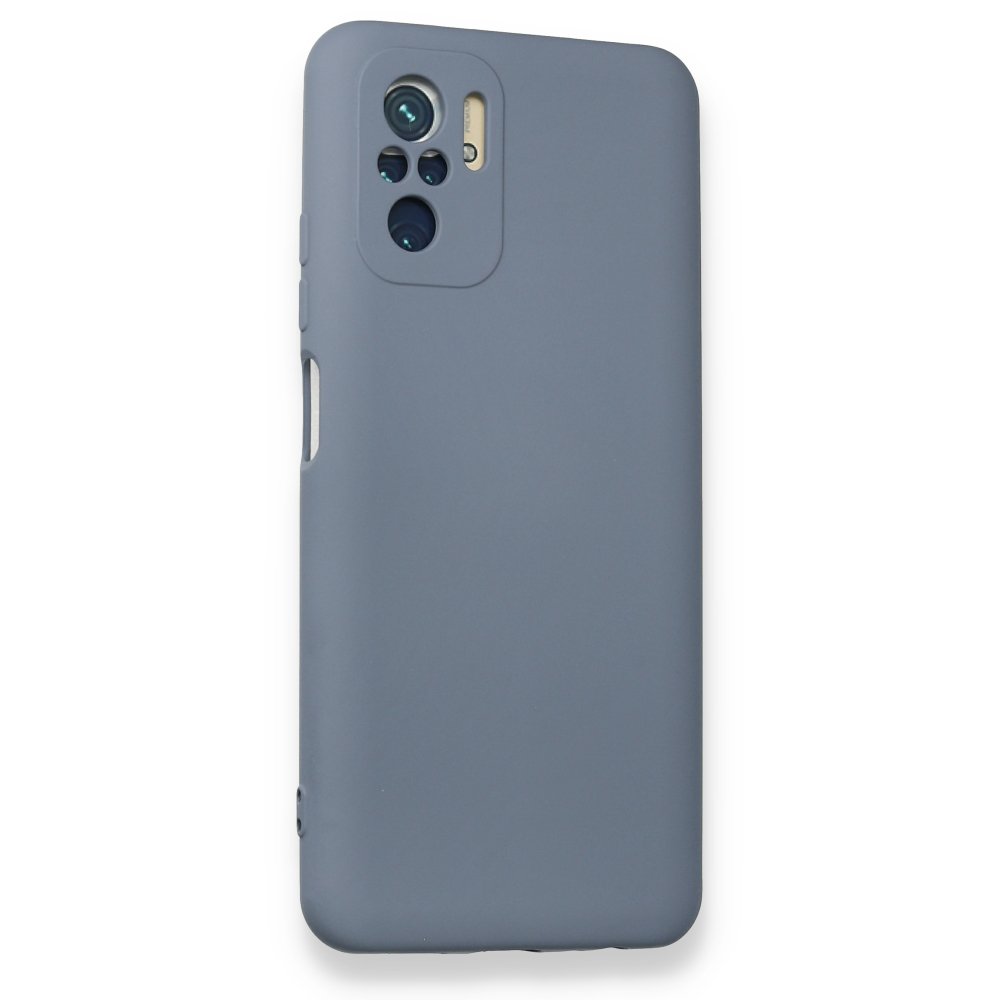 Redmi Note 10S Kılıf Nano içi Kadife Silikon - Gri