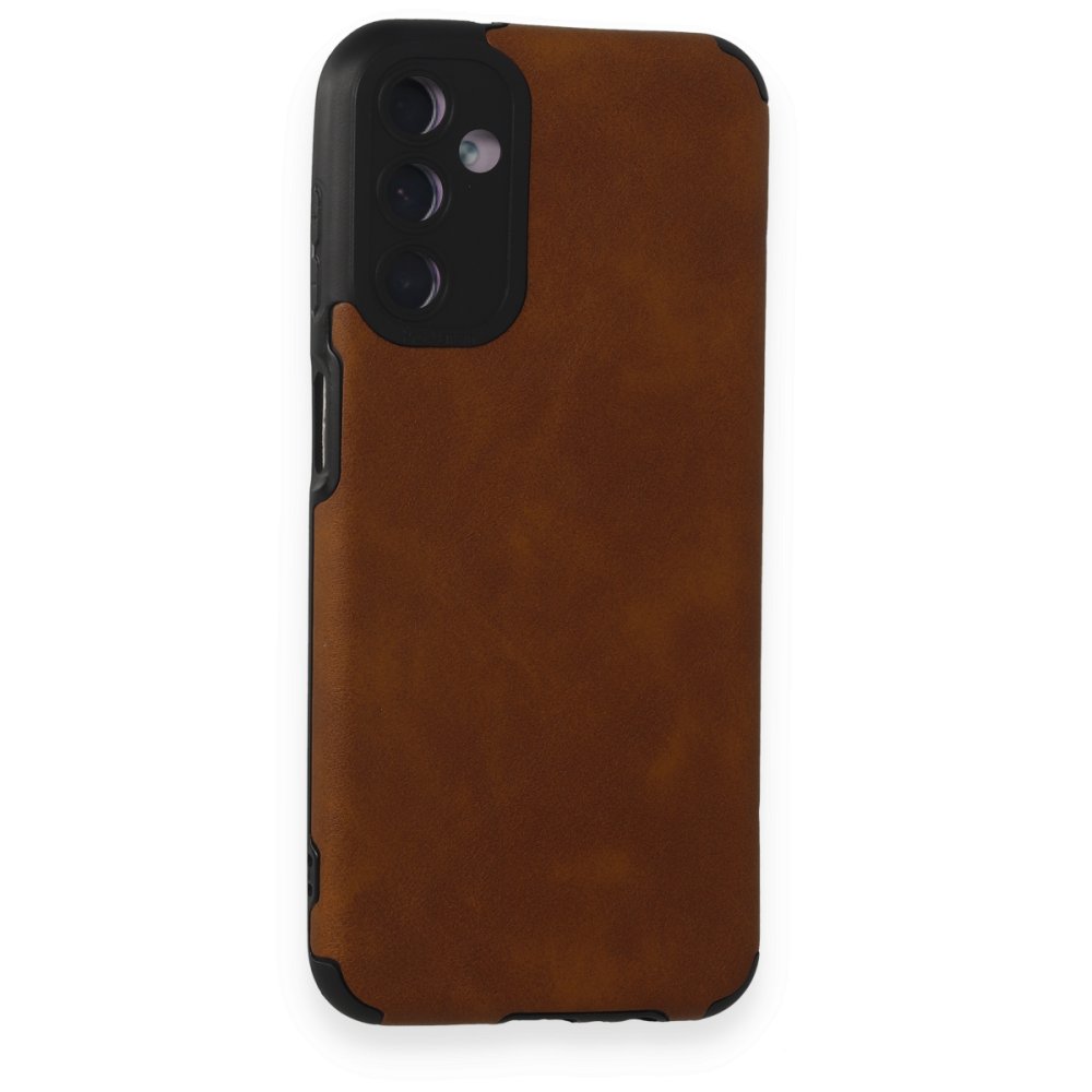  Samsung Galaxy M14 5G Kılıf Loop Deri Silikon - Kahverengi