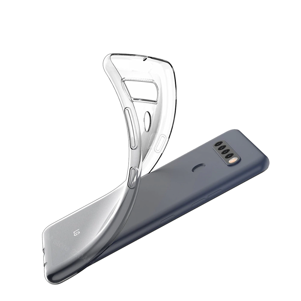  LG K61 Kılıf Lüx Şeffaf Silikon - Şeffaf