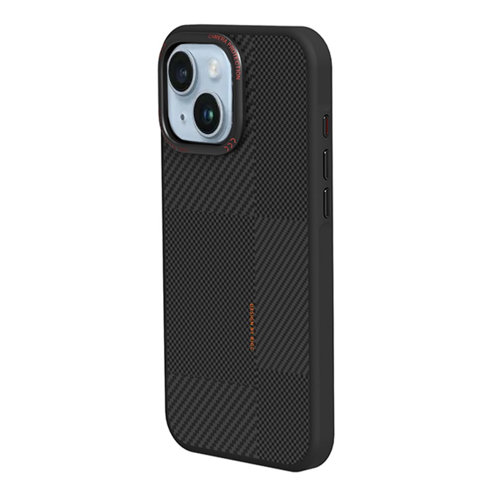 Joko iPhone 15 Orange Karbon Magsafe Kapak - Siyah Joko iPhone 15 Orange Karbon Magsafe Kapak - Siyah