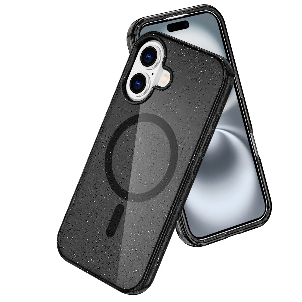 iPhone 16 Kılıf Glow Magsafe Kapak - Siyah  iPhone 16 Kılıf Glow Magsafe Kapak - Siyah