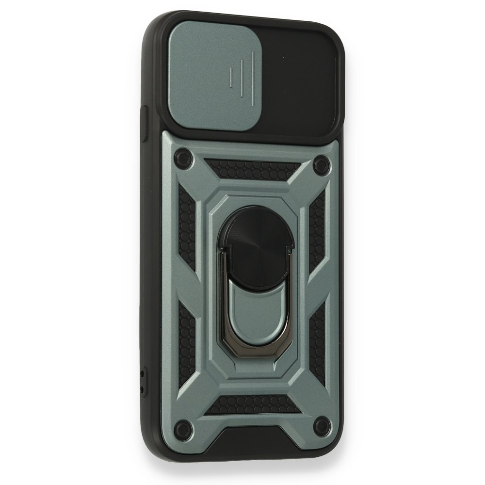 iPhone 6 Kılıf Pars Lens Yüzüklü Silikon - Yeşil  iPhone 6 Kılıf Pars Lens Yüzüklü Silikon - Yeşil