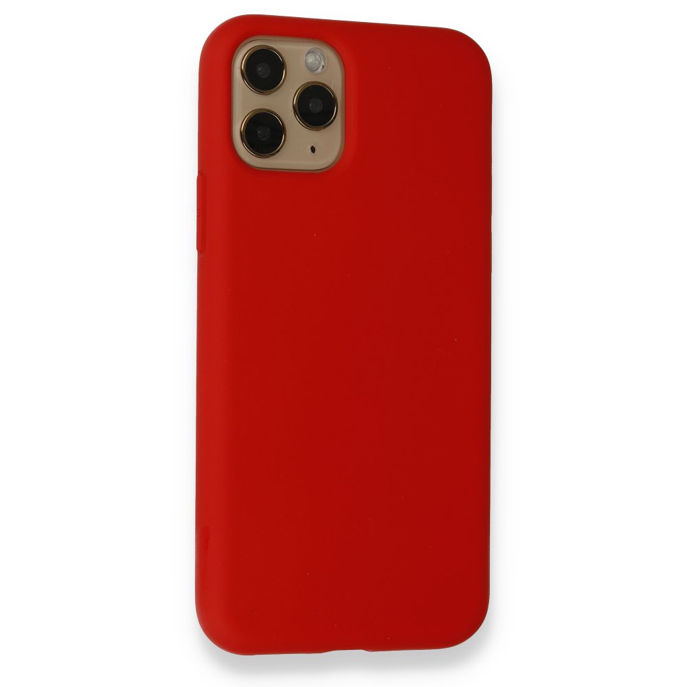  iPhone 11 Pro Kılıf Nano içi Kadife Silikon - Kırmızı