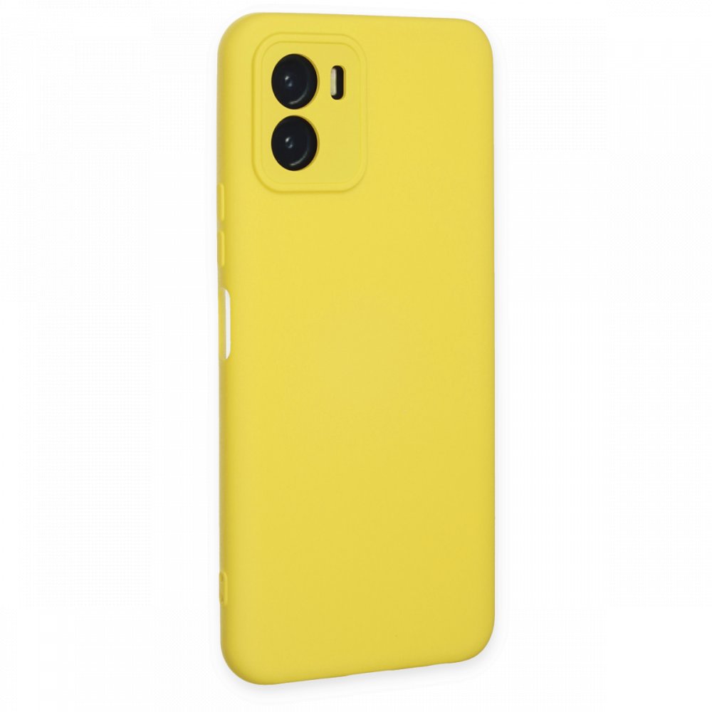  Vivo Y15S Kılıf Nano içi Kadife Silikon - Sarı