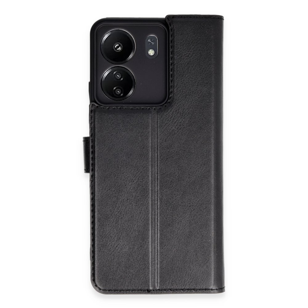  Xiaomi Poco C65 Kılıf Trend S Plus Kapaklı Kılıf - Siyah