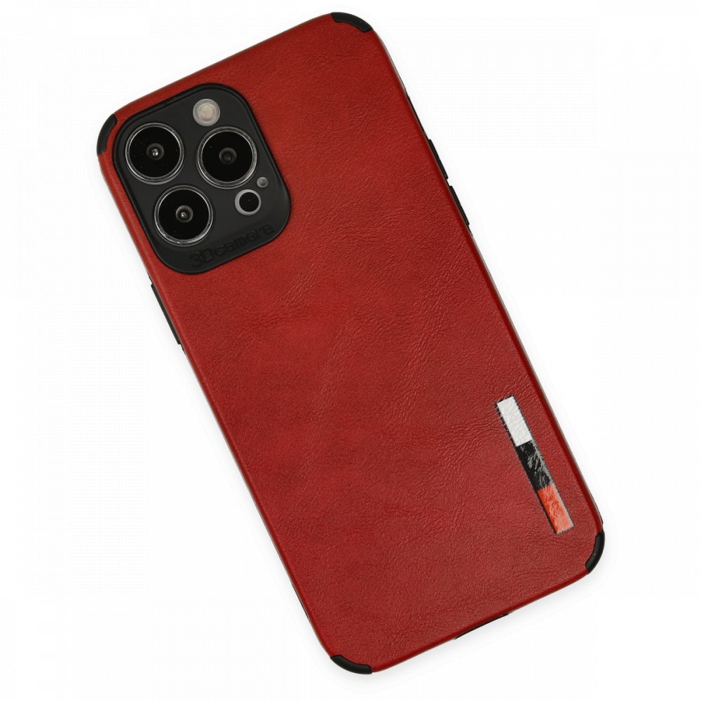iPhone 13 Pro Kılıf Loop Deri Silikon - Kırmızı iPhone 13 Pro Kılıf Loop Deri Silikon - Kırmızı