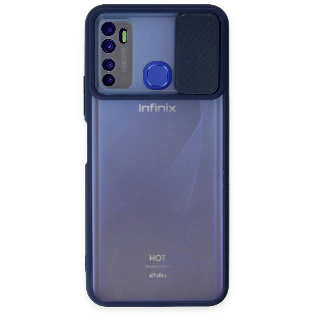 İnfinix Hot 9 Kılıf Palm Buzlu Kamera Sürgülü Silikon - Lacivert İnfinix Hot 9 Kılıf Palm Buzlu Kamera Sürgülü Silikon - Lacivert