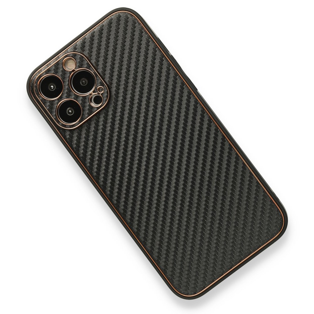  iPhone 13 Pro Kılıf Coco Karbon Silikon - Siyah