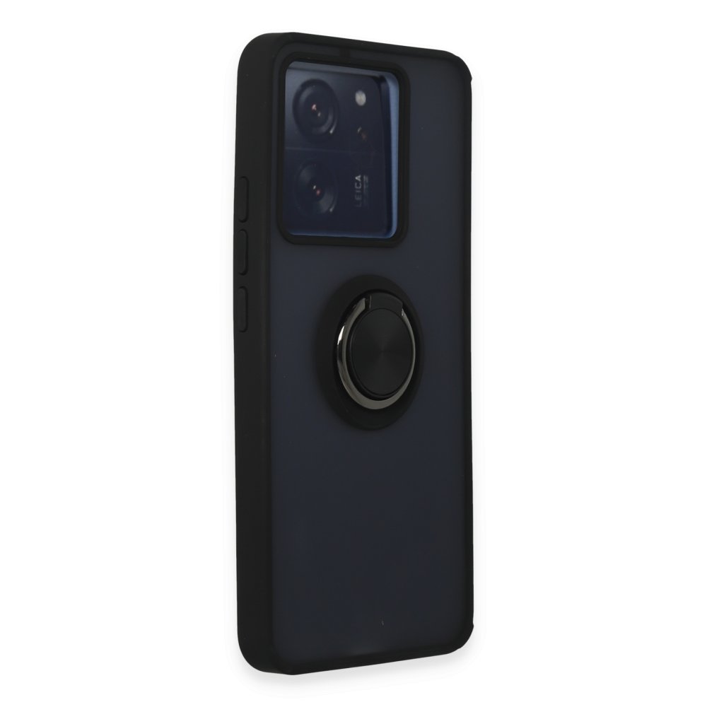  Xiaomi Mi 13T Pro Kılıf Montreal Yüzüklü Silikon Kapak - Siyah