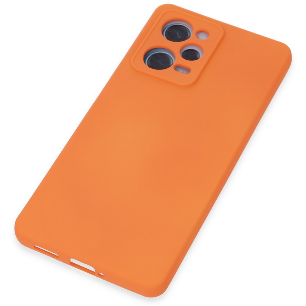 Xiaomi Poco X5 5G Kılıf Nano içi Kadife Silikon - Turuncu Xiaomi Poco X5 5G Kılıf Nano içi Kadife Silikon - Turuncu
