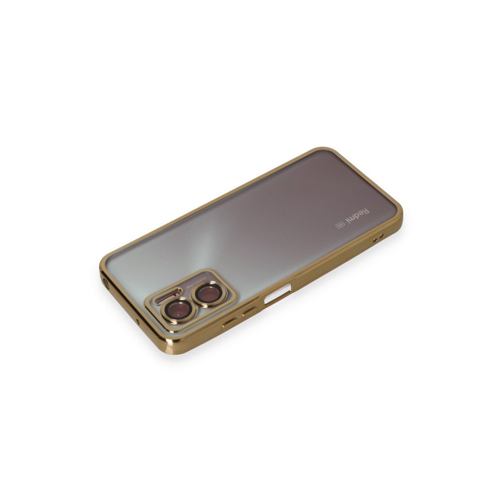 Redmi Note 11E Kılıf Razer Lensli Silikon - Gold
