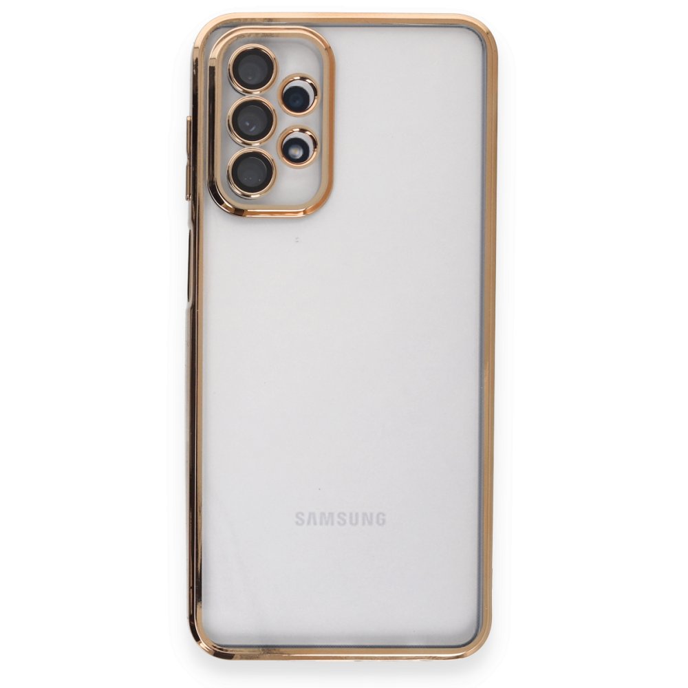 Samsung Galaxy A23 4G Kılıf Razer Lensli Silikon - Gold Samsung Galaxy A23 4G Kılıf Razer Lensli Silikon - Gold