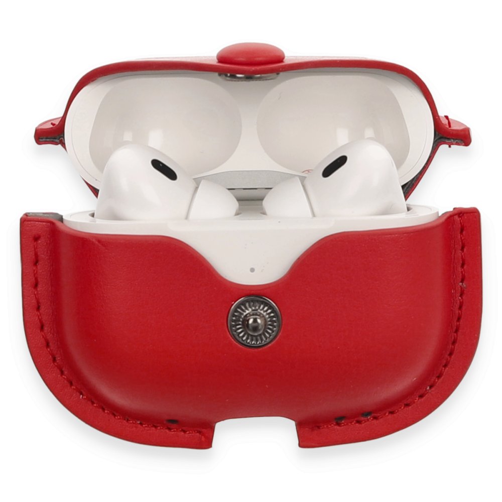 Airpods Pro 2 (2.nesil) Çanta Deri Kılıf - Kırmızı Airpods Pro 2 (2.nesil) Çanta Deri Kılıf - Kırmızı