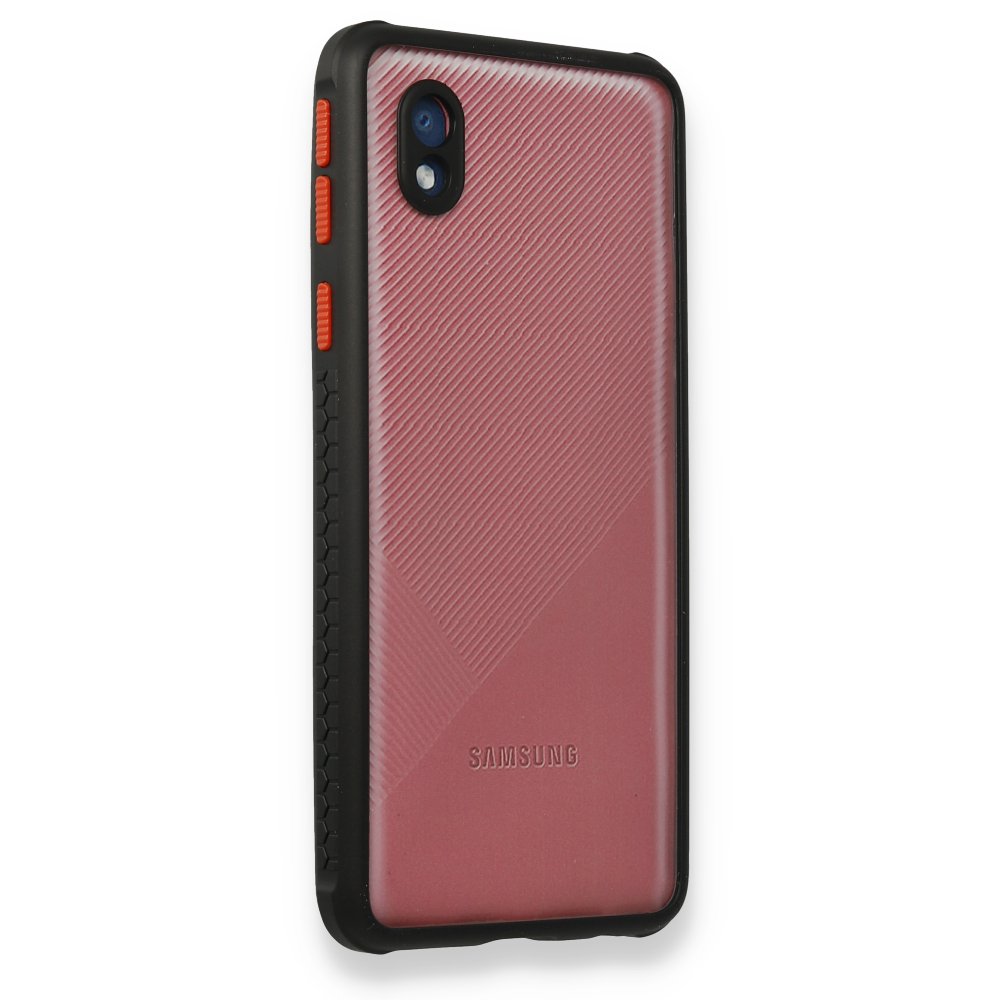  Samsung Galaxy A01 Core Kılıf Miami Şeffaf Silikon - Siyah