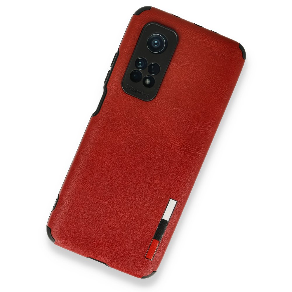  Xiaomi Mi 10T Kılıf Loop Deri Silikon - Kırmızı