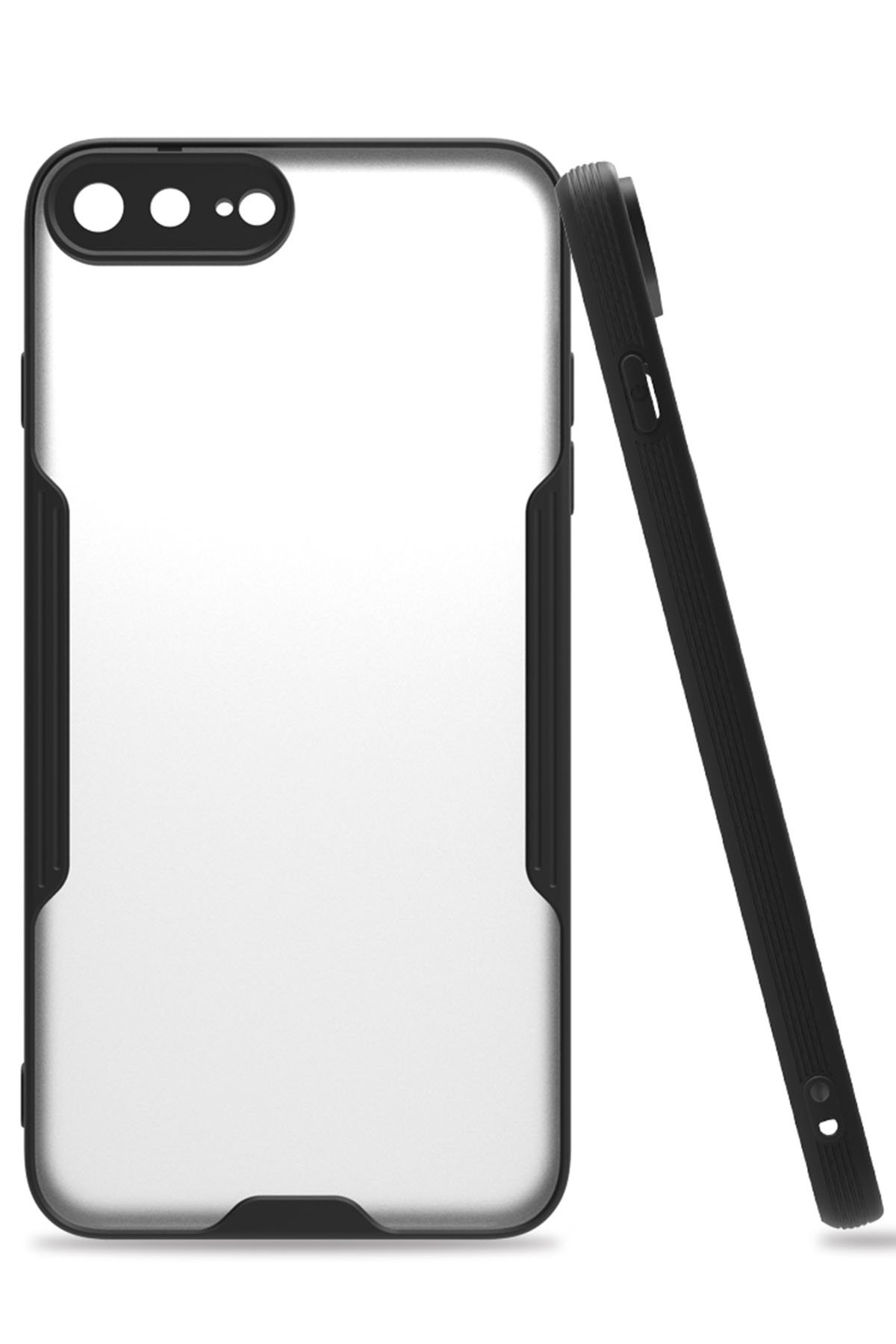  iPhone 8 Plus Kılıf Platin Silikon - Siyah