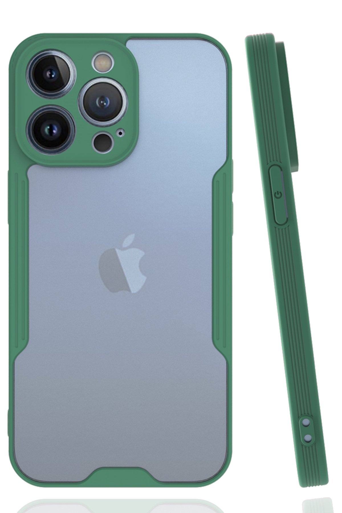  iPhone 14 Pro Max Kılıf Platin Silikon - Yeşil