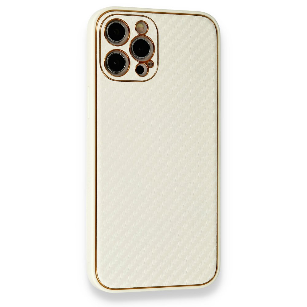  iPhone 12 Pro Max Kılıf Coco Karbon Silikon - Beyaz