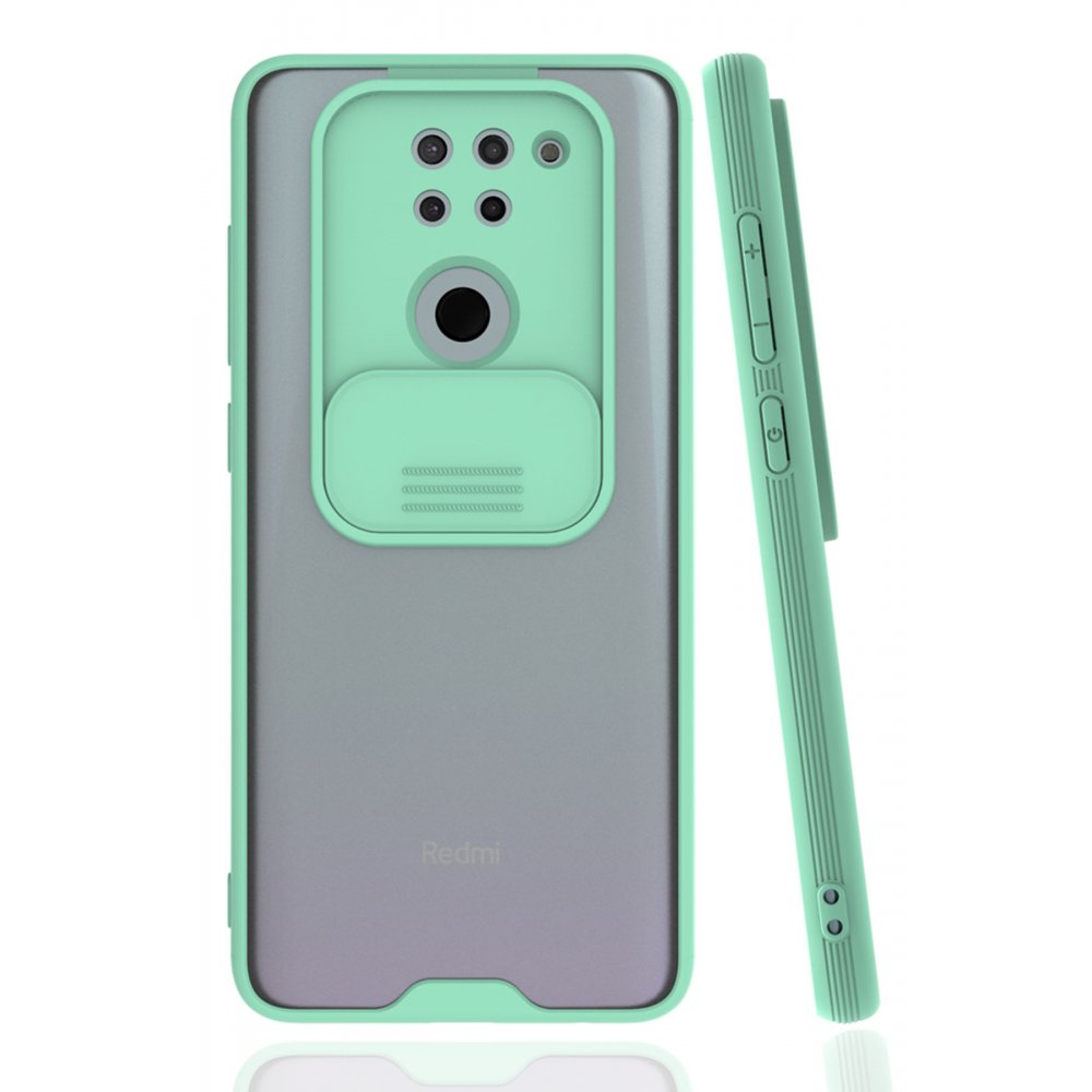 Redmi Note 9 Kılıf Platin Kamera Koruma Silikon - Açık Yeşil