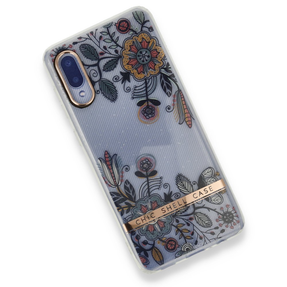 Samsung Galaxy A02 Kılıf Çiçekli Silikon - Siyah Samsung Galaxy A02 Kılıf Çiçekli Silikon - Siyah