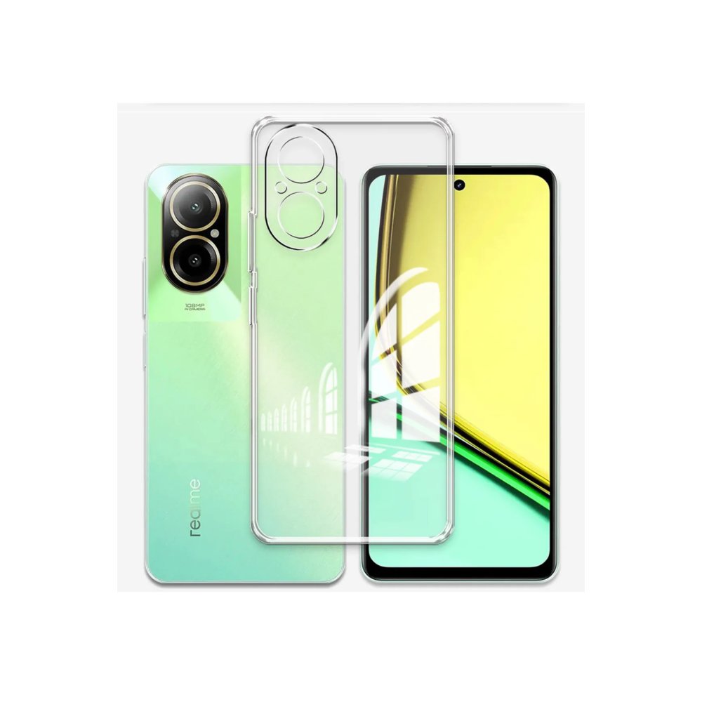 Realme 12 Lite Kılıf Lüx Şeffaf Silikon  Realme 12 Lite Kılıf Lüx Şeffaf Silikon