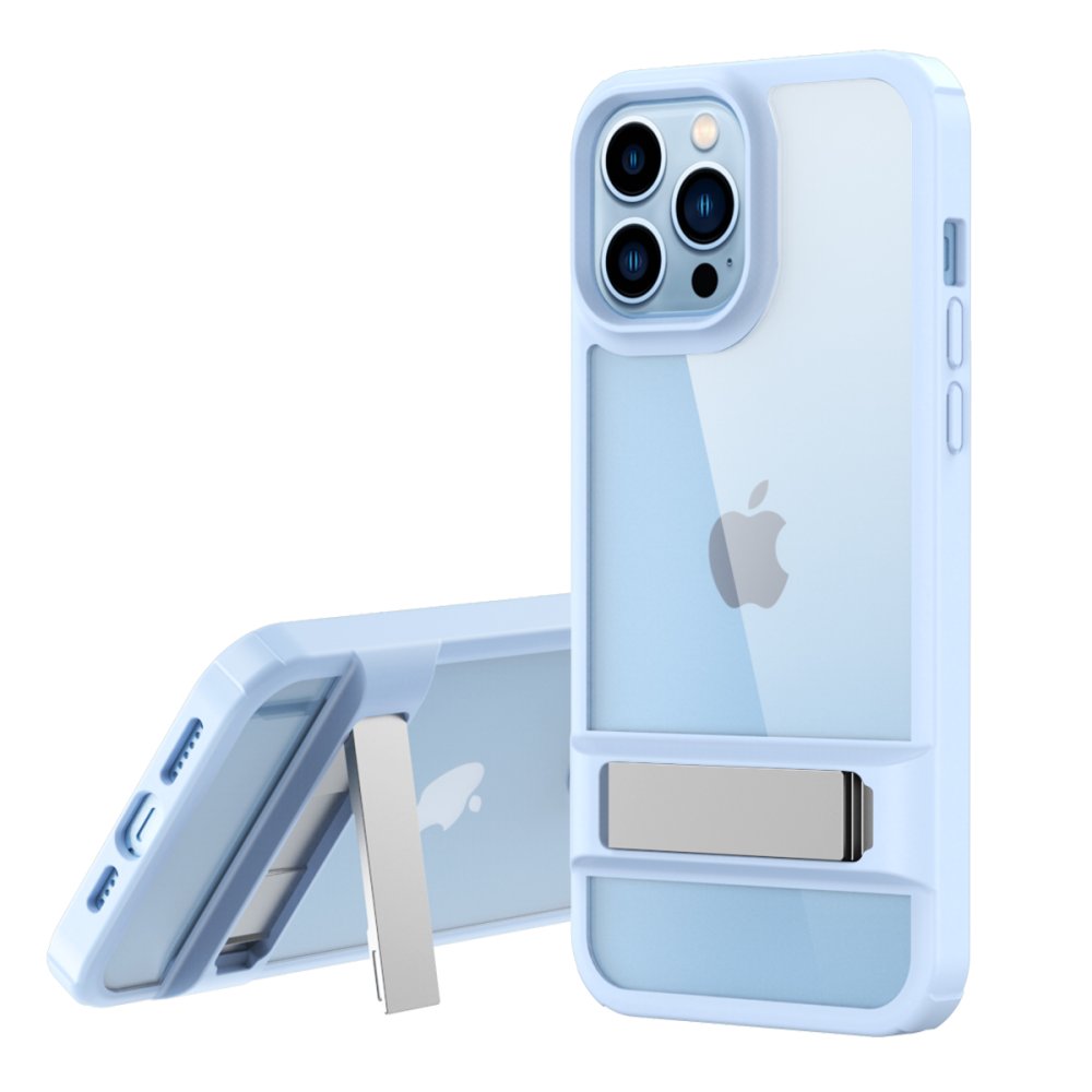  iPhone 13 Pro Max Kılıf Rolet Stand Kapak - Sierra Blue