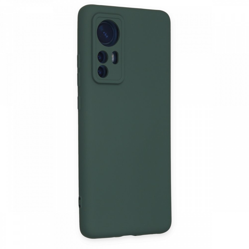  Xiaomi Mi 12 Kılıf Nano içi Kadife Silikon - Koyu Yeşil