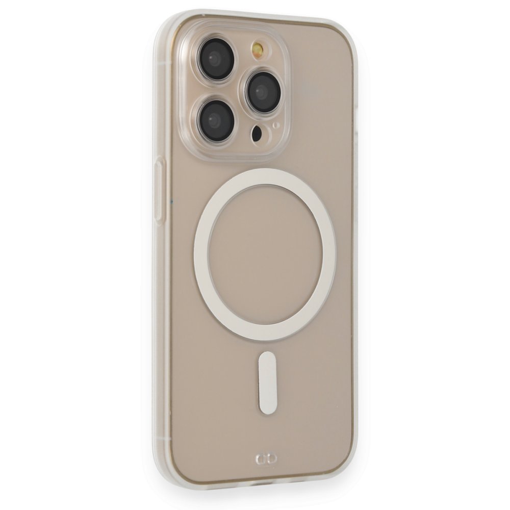  iPhone 13 Pro Kılıf Grand Magneticsafe Kapak - Şeffaf