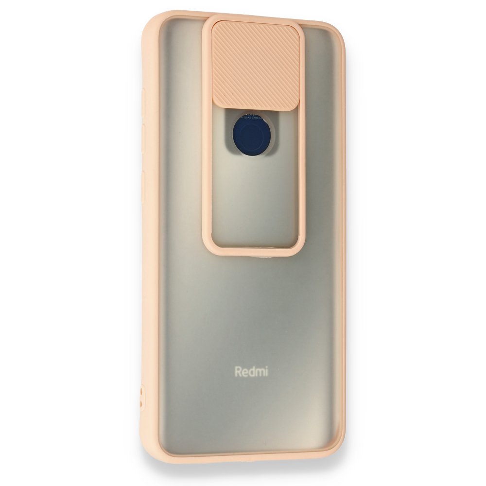 Redmi Note 9 Kılıf Palm Buzlu Kamera Sürgülü Silikon - Pembe