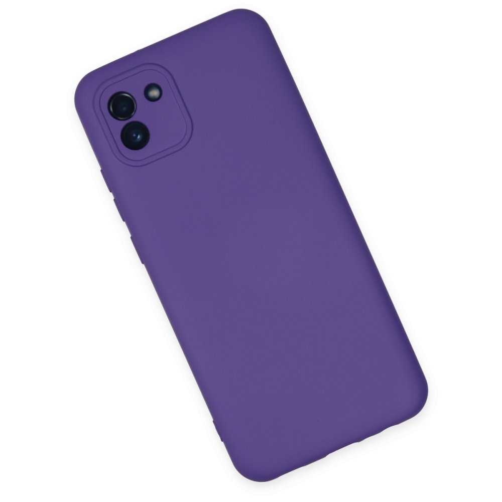  Samsung Galaxy A03 Kılıf Nano içi Kadife Silikon - Mor