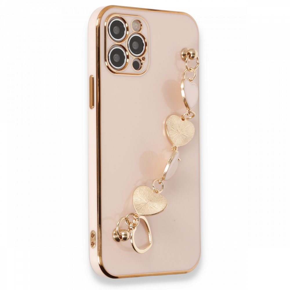 iPhone 12 Pro Max Kılıf Esila Silikon - Pudra iPhone 12 Pro Max Kılıf Esila Silikon - Pudra
