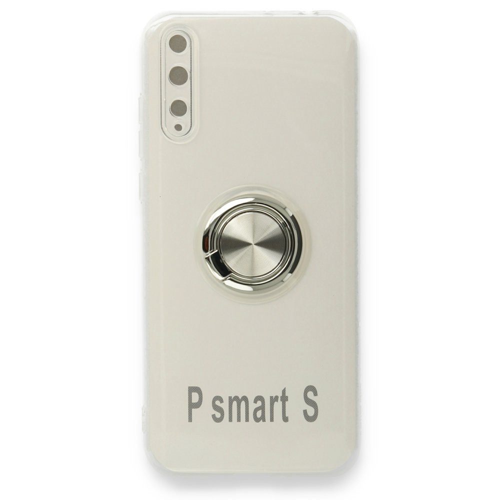 Huawei Y8P Kılıf Gros Yüzüklü Silikon - Gümüş  Huawei Y8P Kılıf Gros Yüzüklü Silikon - Gümüş