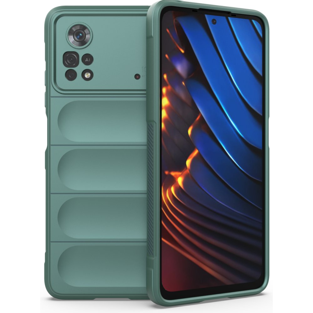  Xiaomi Poco X4 Pro 5G Kılıf Optimum Silikon - Koyu Yeşil